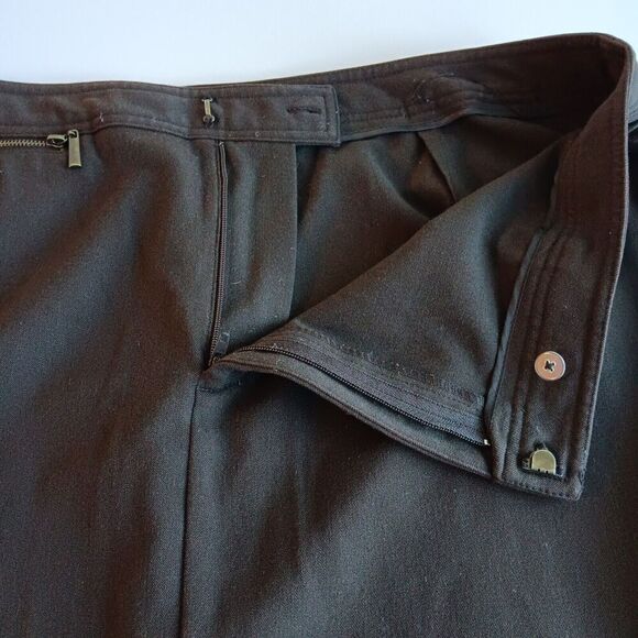 Vtg Rafaella Size 14 Dark Brown Maxi/Midi Straight Skirt w/Deep Rear Split - Picture 8 of 8